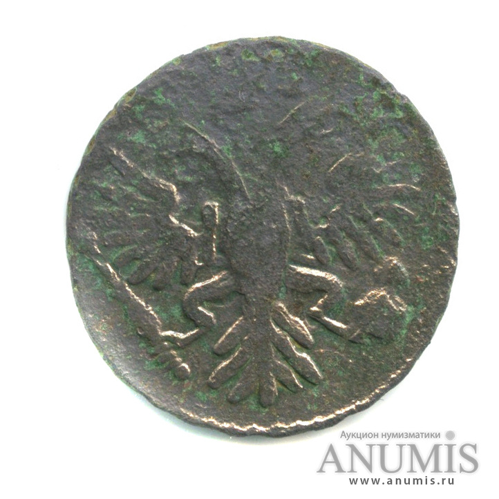 Деньга (½ копейки) 1731 — (½ копейки) - Орел 1730 г. Над годом 2 черты (Над годом 2 черты)