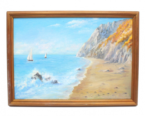 Картина «Морской пейзаж», 22×32 см, масло, холст (на картоне)