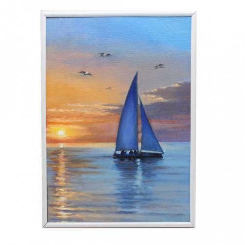 Картина «На заре», 22×30 см. Масло, холст