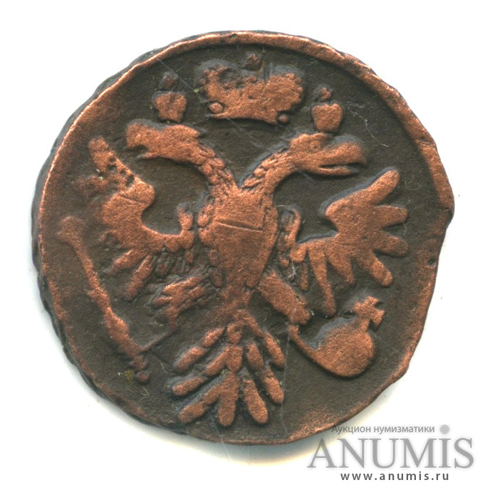 Деньга 1739 — (½ копейки) - Орел 1738 г