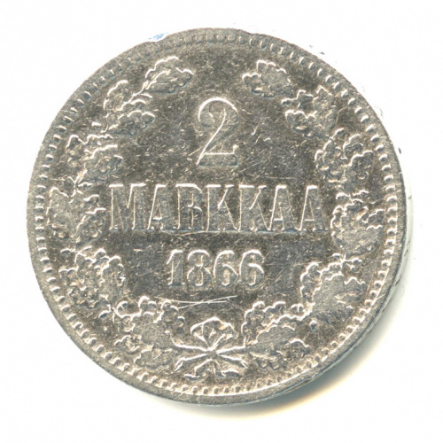 2 марки — Для Финляндии 1866 S