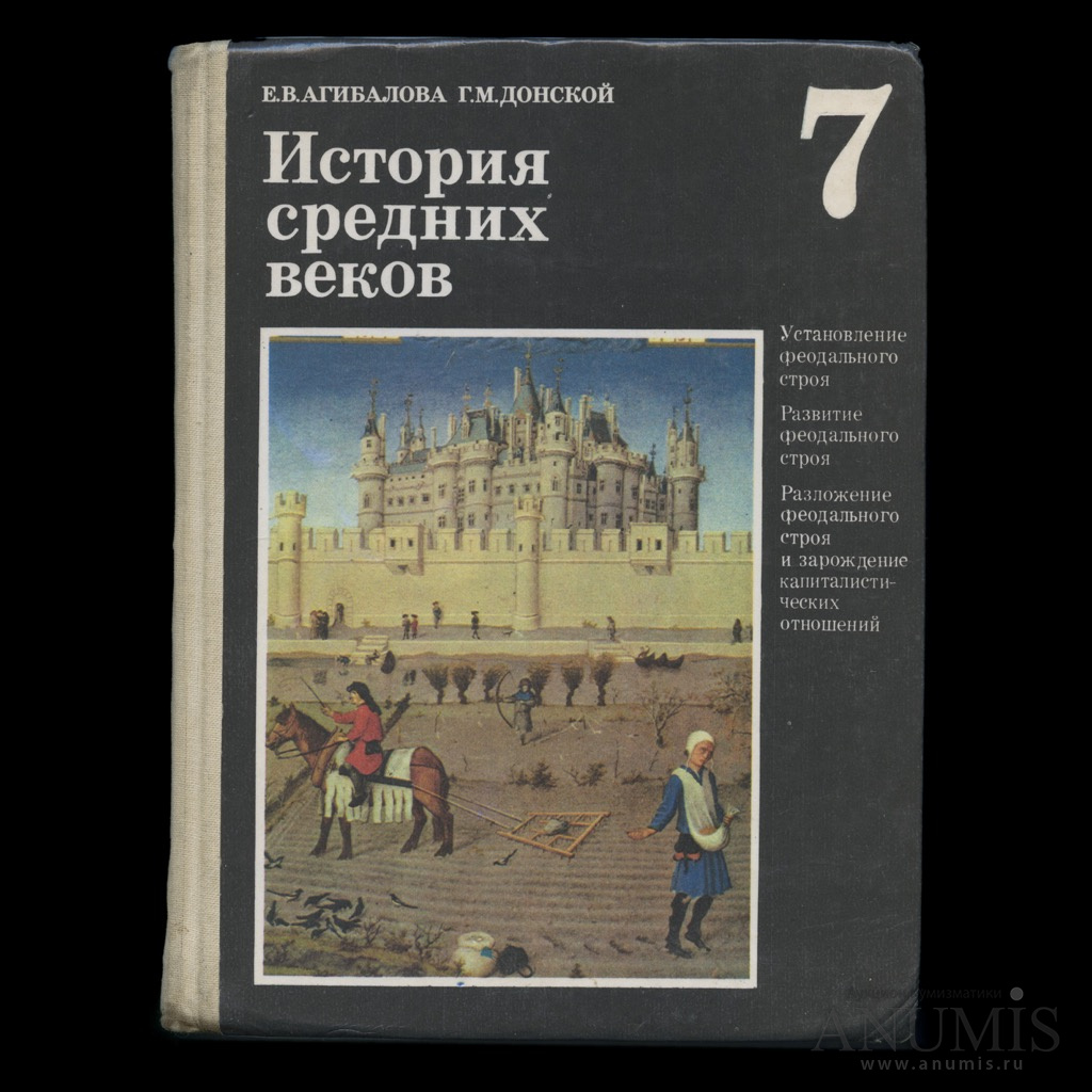 Книга «История средник веков Учебник для 7 класса» Издательство  «Просвещение», г. Москва Автор: Е.В Агибалова 319 стр Тираж 3350000 экз С  иллюстрациями 1989. СССР. Лот №3440. Аукцион №213. – ANUMIS