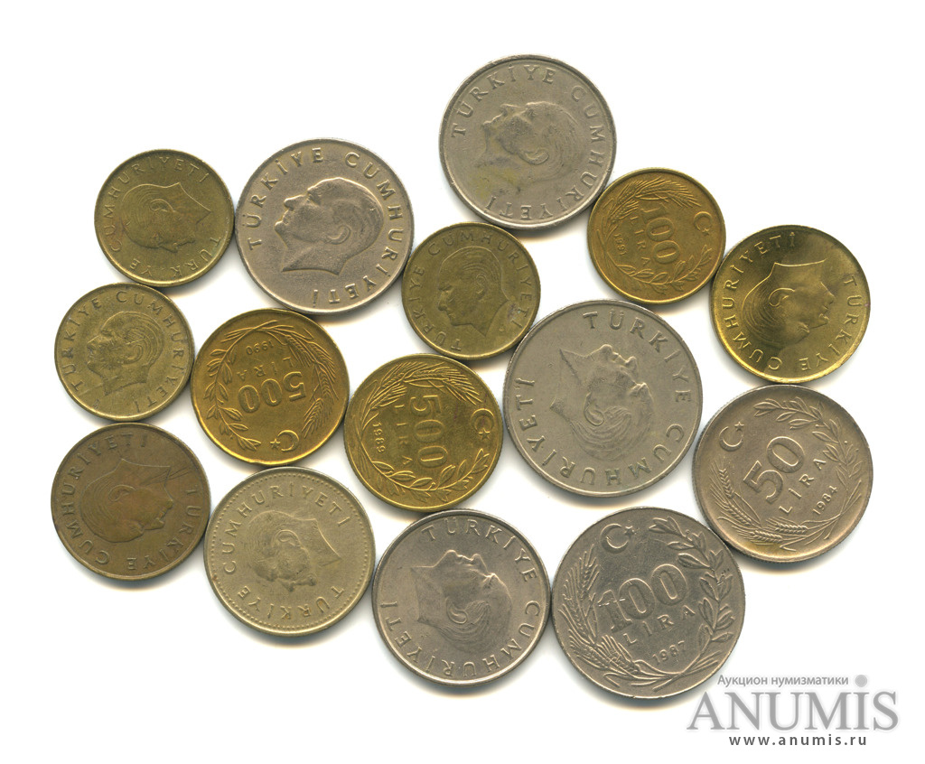 15 лир. 50 Лир монета.