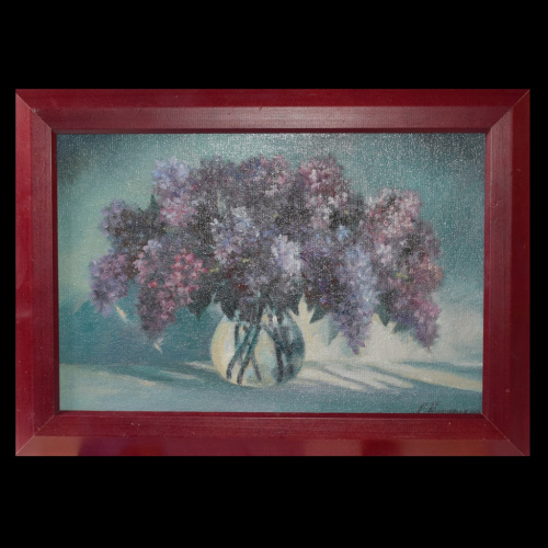 Картина «Сирень». Масло, холст. Размер 22×32 см