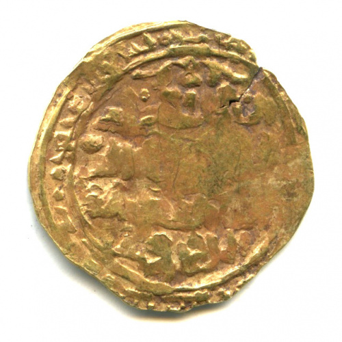 Динар. Караханиды Мохаммед IV Богра-хан. 605 г. Л.Х. Золото 3,29 гр 1209