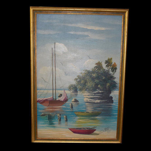 Картина «Парусник». Масло. Размер 66×100 см