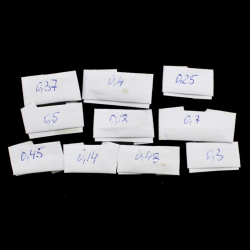 Лот новых сверл: ø 0,14; 0,18; 0,25; 0,3; 0,37; 0,4; 0,45; 0,48; 0,5; 0,7. 10 комплектов. Всего 100 шт