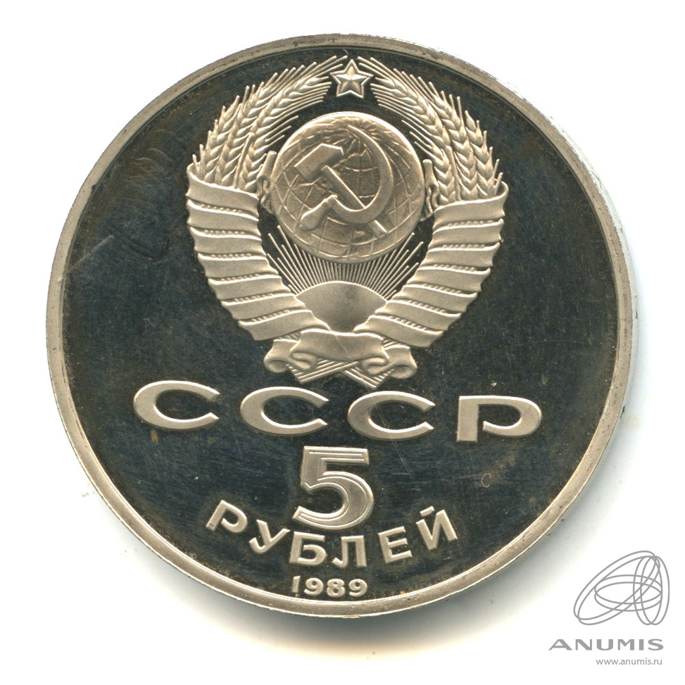 5 рублей 1989 — Регистан. В капсуле. В упаковке