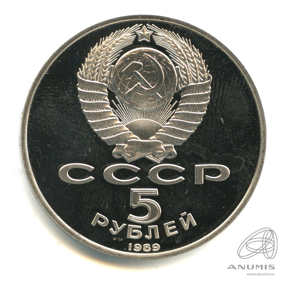 5 рублей 1989 — Регистан. В капсуле
