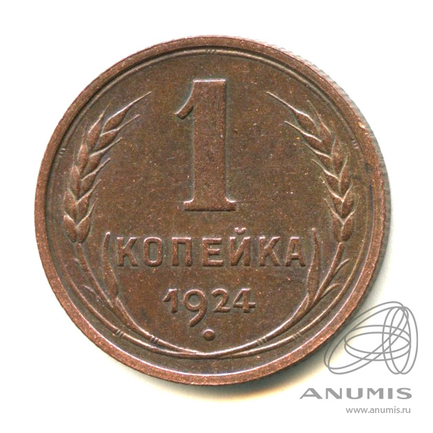 1 копейка 1924 — Гурт рубчатый