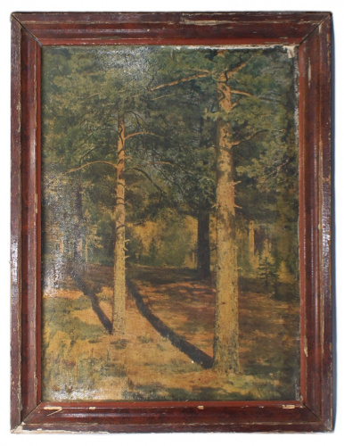 Картина «Сосны. 1881 г.». Автограф снизу. Размер 59×45 см