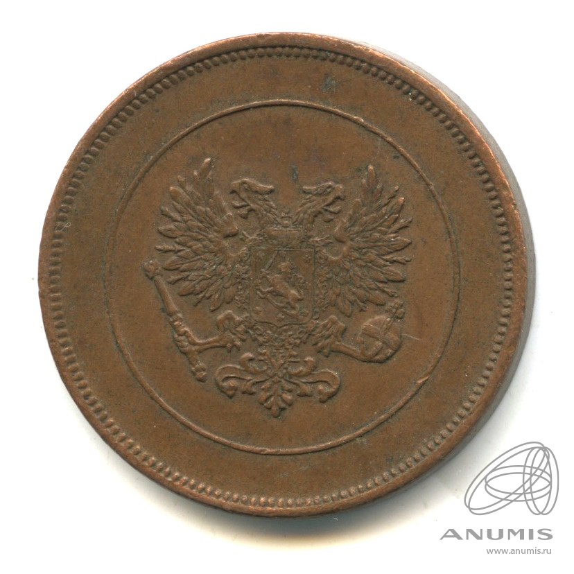 10 пенни 1917 — Для Финляндии. Орел