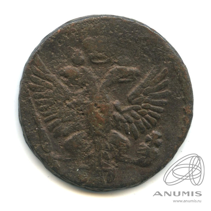 Деньга 1754 — ½ копейки