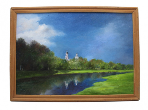 Картина «Под раскатами грома», 22×32 см. Масло, холст