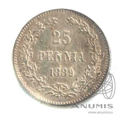 25 пенни 1889 L — Для Финляндии