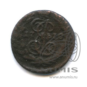 Полушка (¼ копейки) 1770 ЕМ — (¼ копейки) - Вензель императрицы Екатерины II Великой