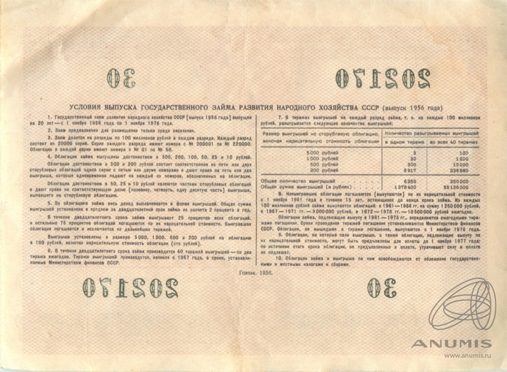 Облигации 1956 года