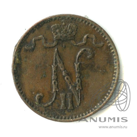 1 пенни 1899 — Для Финляндии. Вензель Николая II