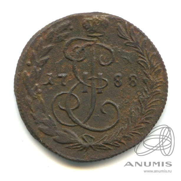Деньга 1788 КМ — ½ копейки