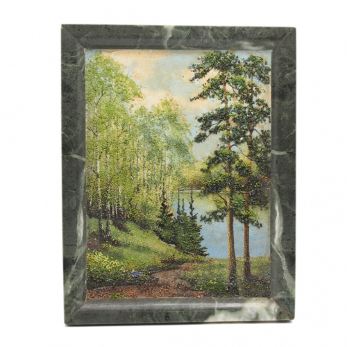 Панно из натурального камня. Размер 18,5×23,5 см