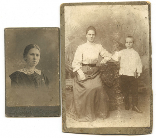 Лот фотокарточек «Портреты». Размеры 10,5×15 см, 6,3×10,2 см