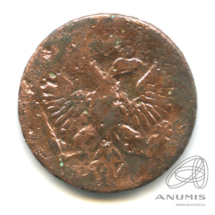 Деньга 1754 — ½ копейки