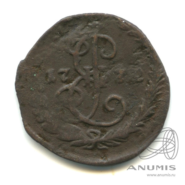 Деньга 1772 ЕМ — ½ копейки