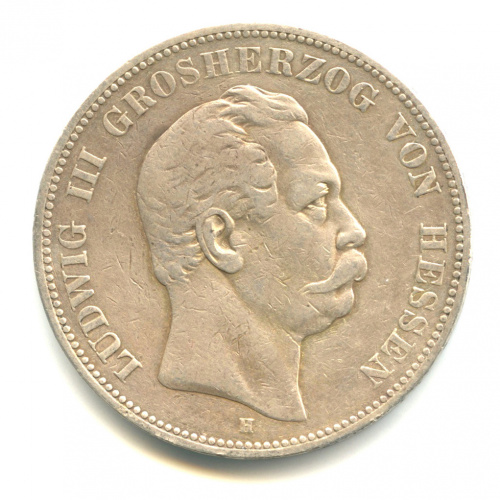 5 марок, Гессен 1876. Редкая