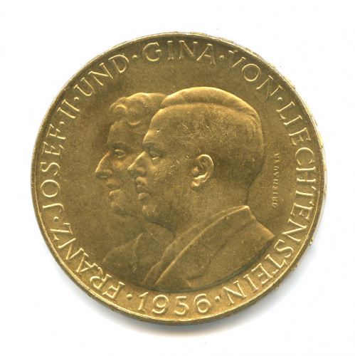 50 франков — Франц Иосиф II и Принцеса Джина 1956