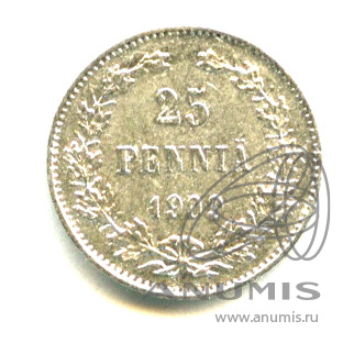 25 пенни 1909 L — Для Финляндии