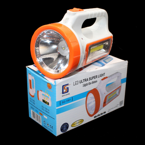 Фонарь ручной «Led Ultra Super Light». Рабочий. В упаковке 8,5×16 см. ⌀ 7,5 см