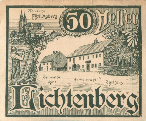 50 геллеров. Нотгельд 1920