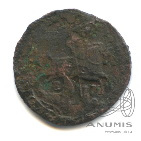 Полушка (¼ копейки) 1767 ЕМ — (¼ копейки) - Вензель императрицы Екатерины II Великой