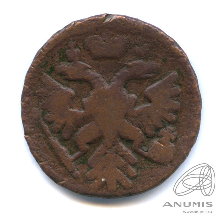 Деньга 1739 — (½ копейки) - Орел 1738 г