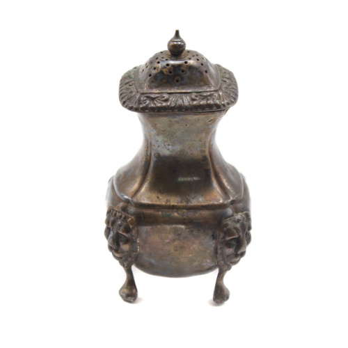 Перечница, посеребрение, на ножках, 10,5×4 см