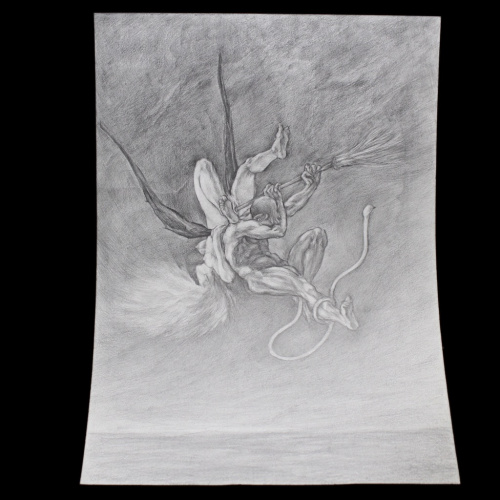 Рисунок карандашом, 41,5×29,5 см