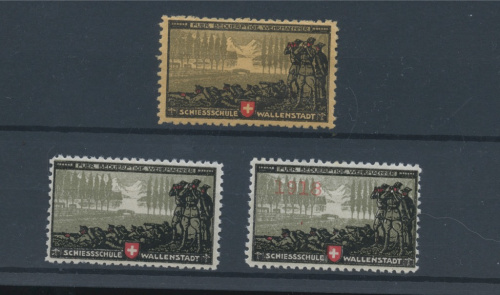 Лот непочтовых марок «Первая мировая, стрелковая школа». 3 шт