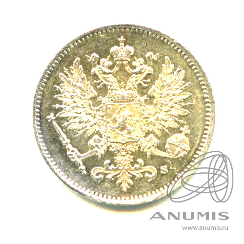 25 пенни 1915 S — Для Финляндии - Яркий штемпельный блеск