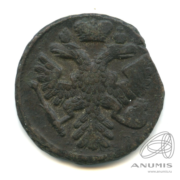 Деньга 1743 — (½ копейки) - Орел 1738 г (Орел 1738 г.)