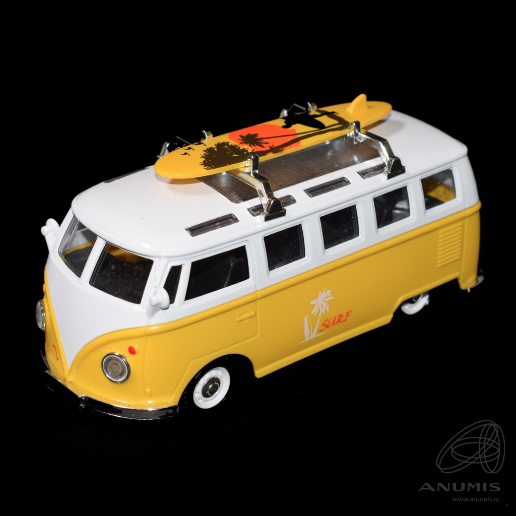 Модель автомобиля VW BUS SURF, свет/звук Пластик. Китай. Лот №3852. Аукцион  №233. – ANUMIS