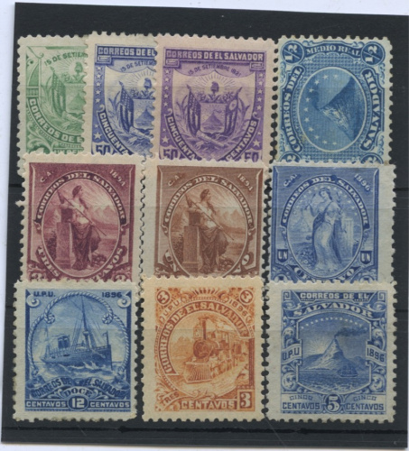 Лот негашёных марок 10 шт, ** 1867−1897