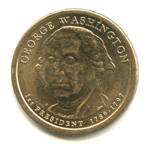 1 доллар — Джордж Вашингтон (1789-1797). 1-ый Президент США. 2007 D