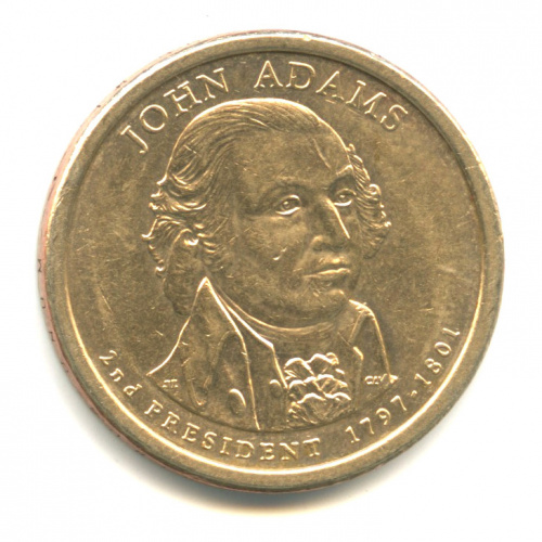 1 доллар — Джон Адамс (1797-1801). 2-ой Президент США. 2007 P