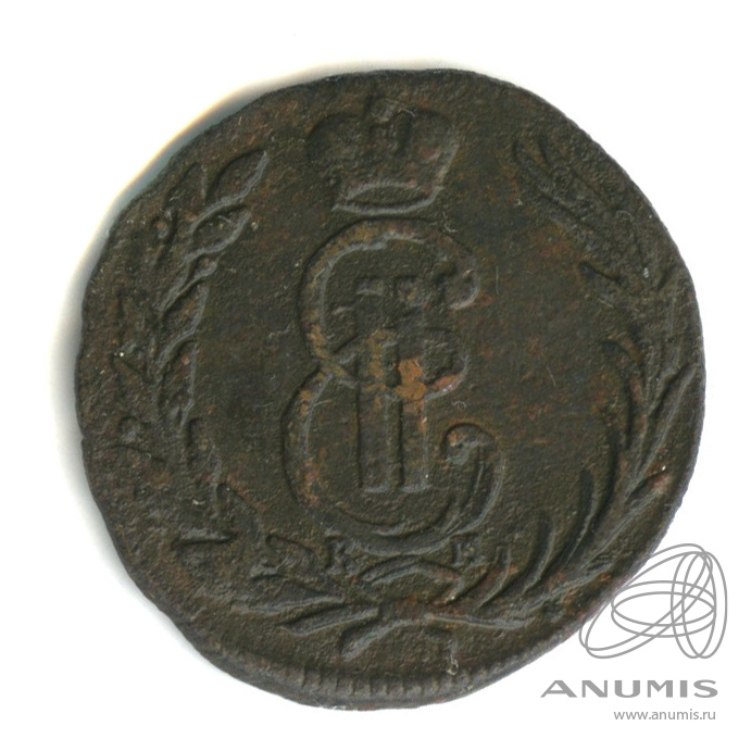 1 копейка 1769 КМ — Сибирская монета