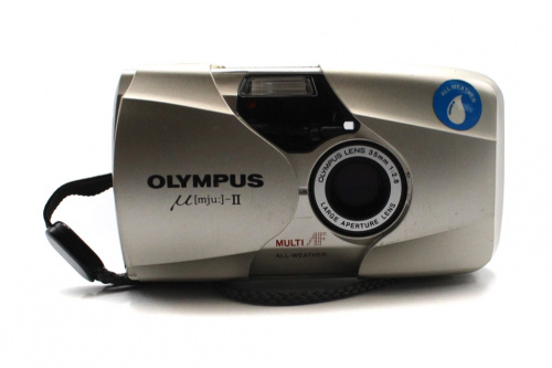 Фотоаппарат пленочный «Olympus mju II», рабочий. 35 mm 1:2.8 .С батарейкой. 11 см. В чехле