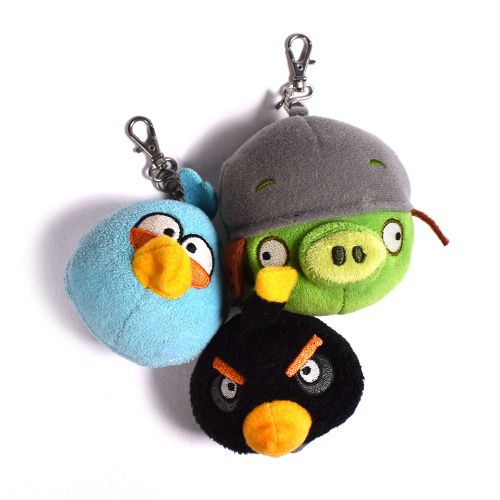 Лот из 3 игрушек-брелоков «Angry Birds». До 8 см