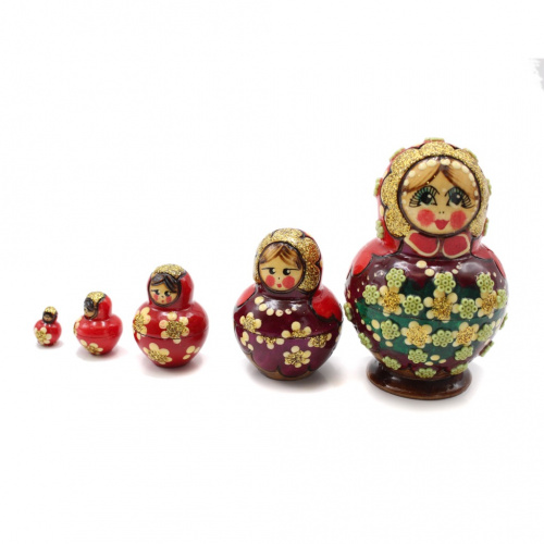 Лот матрешек, от 3 до 9 см. 5 шт