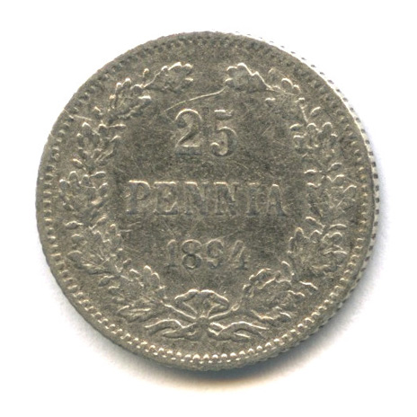 25 пенни — Для Финляндии 1894 L