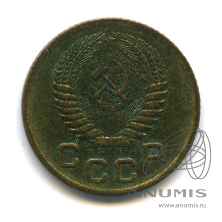 1 копейка 1956 — Венок 16 лент. (шт.2.2.А) Федорин 20 $ (Стебли приспущены)