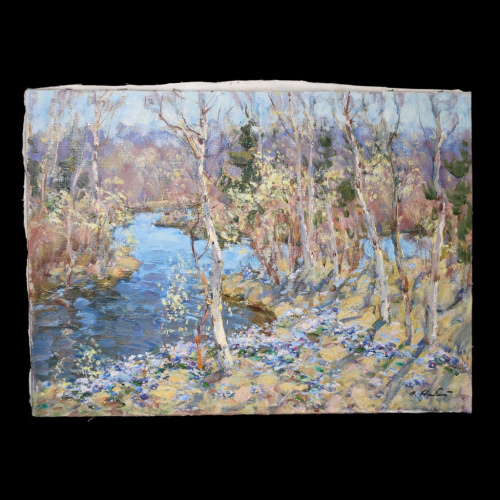 Картина «Подснежники». Автор: Набатов В.В. Масло, холст. Размер 57×42 см